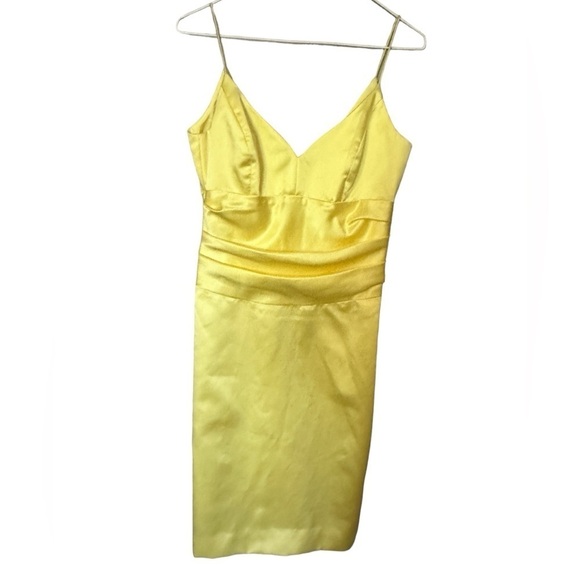 Nicole Miller Yellow Cocktail Dress Size 8 - Picture 1 of 5